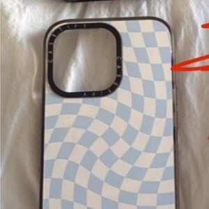 Casetify Blue and White Optical Illusion Phone Case